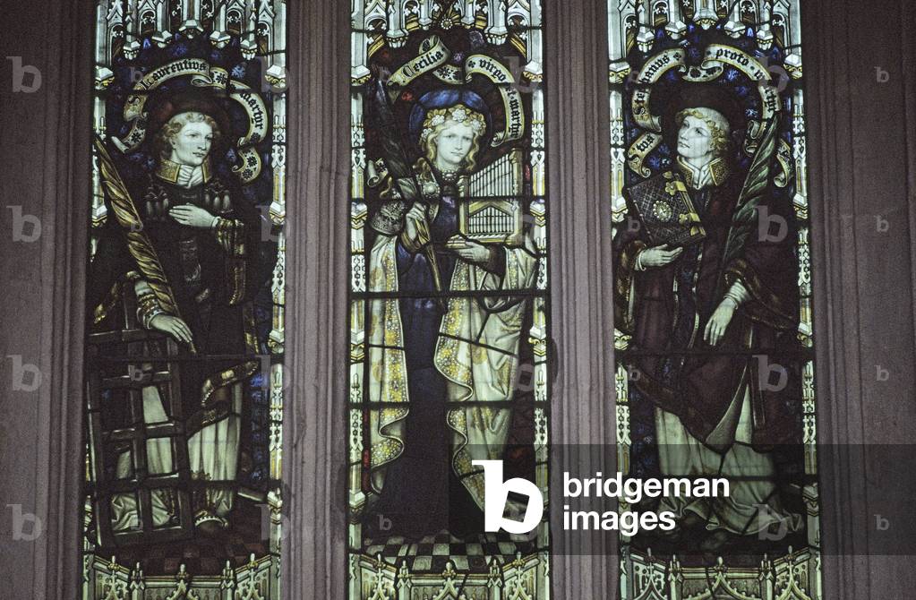 The 'Bowley' or 'Martyrs' window, St Lawrence's Church, Lechlade, Gloucestershire, England (photo)