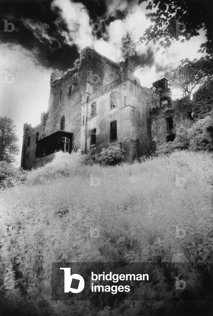 Leap Castle, County Offaly, Ireland (b/w photo)