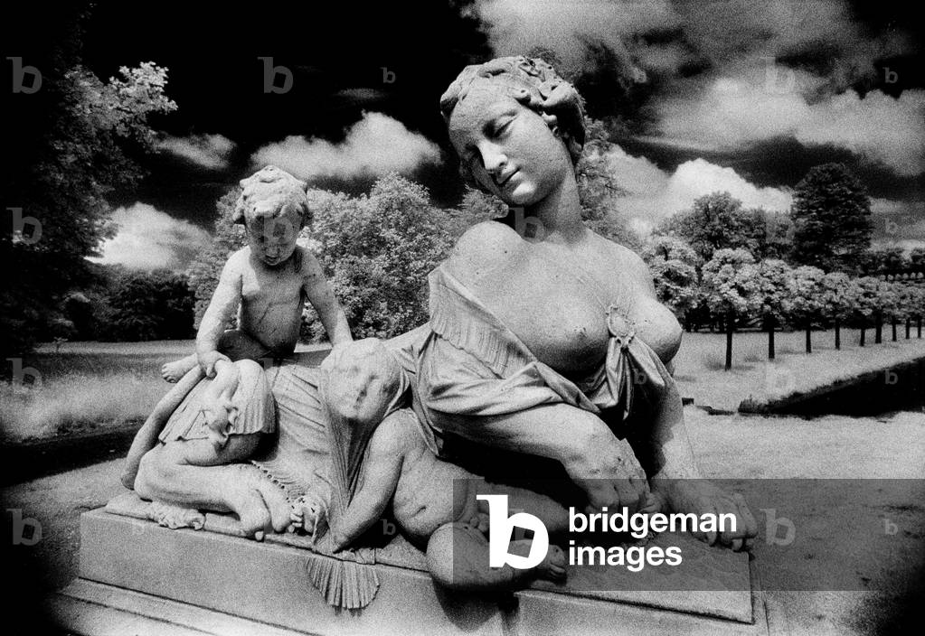 Statue, Potsdam, Germany (b/w photo)