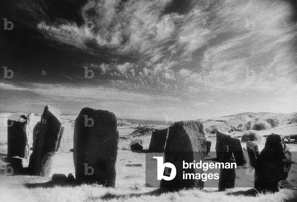 Drombeg Stone Circle, County Cork, Ireland (b/w photo)