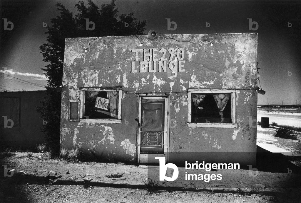 Derelict Bar, Texas, USA (b/w photo)