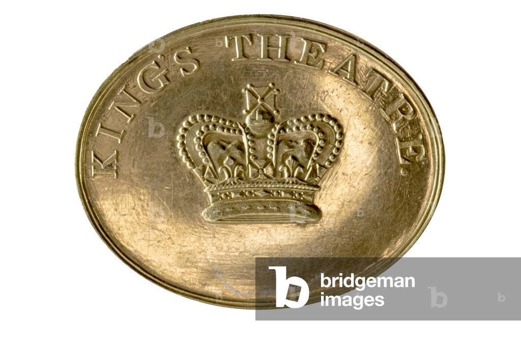 King's Theatre, Haymarket, Lord Chamberlain’s gold pass, c.1790 (gold)