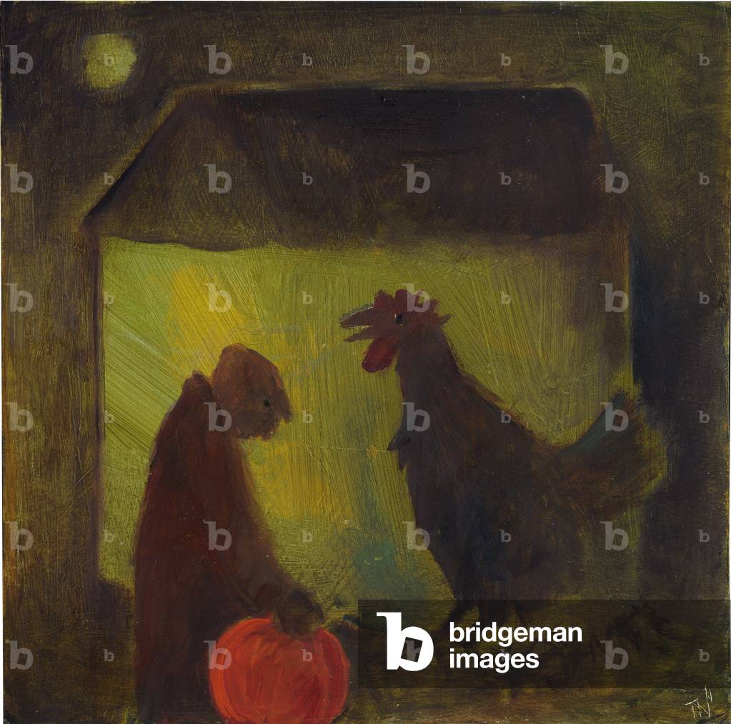 Evening Rooster, 2011 (oil on card)