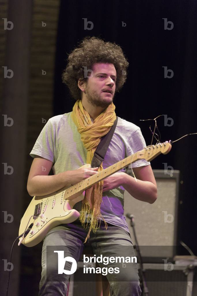 Guitarist, Julien Desprez perform with In Bed With at the Cheltenham Jazz Festival, 2015 (photo)