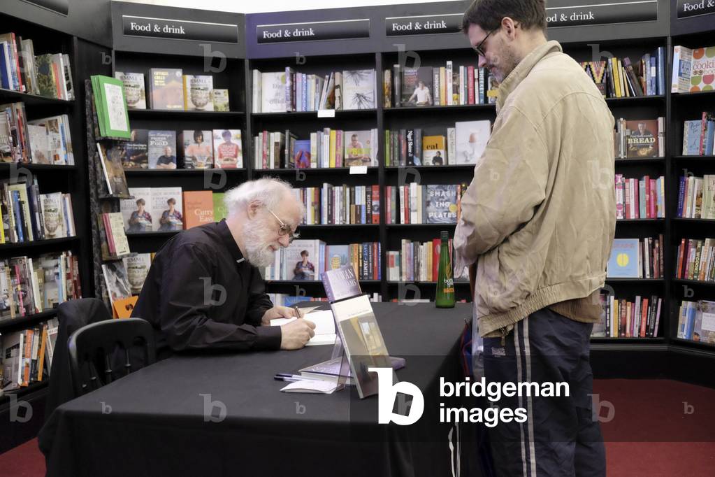 The Right Reverend Rowan Williams lecturing at the Cheltenham Literature Festival, 2014. (photo)