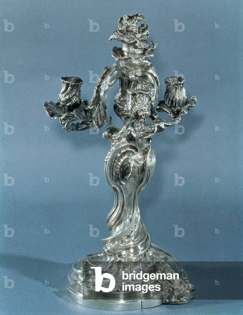 Immagine di Arti decorative "A/26/006 Candelabro triramificato in argento", 1734