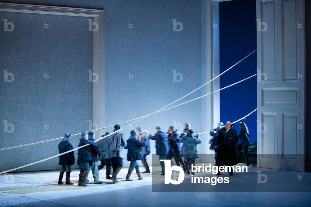 The ghost ship, Richard Wagner's opera at Opera Bastille, September 2010. Orchestra and choir of the Opera de Paris directed by Peter Schneider and directed by Willy Decker. Photography