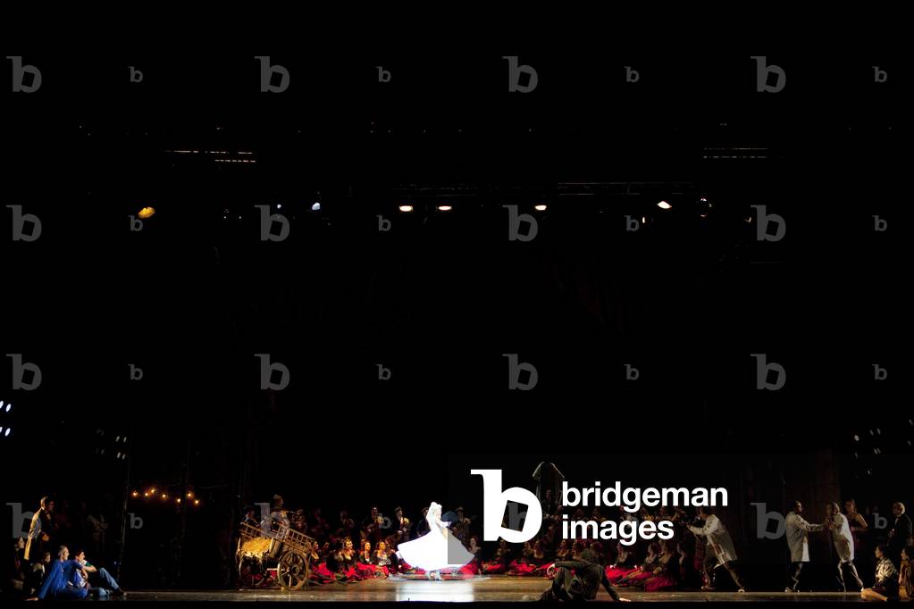 Les Tales d'Hoffmann, opera by Jacques Offenbach at the Opera Bastille, May 2010. Orchestra and choir of the Opera directed by Jesus Lopez Cobos and directed by Robert Carsen. Photography
