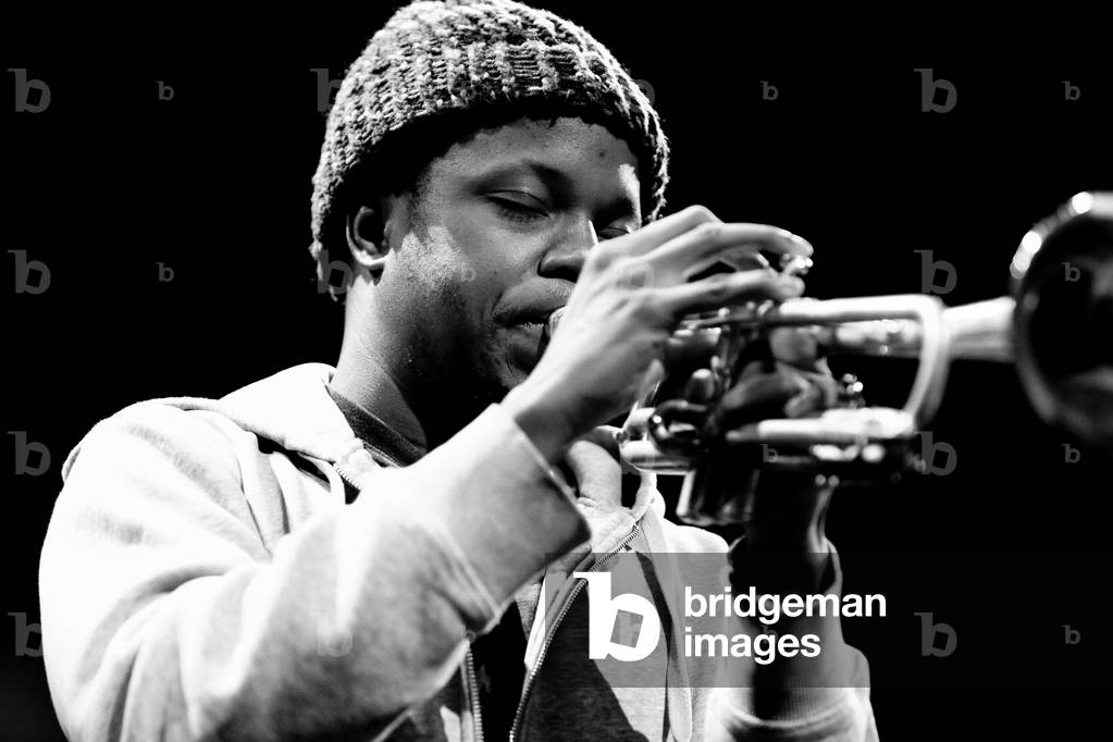Michel Portal Sextet with Ambrose Akinmusire has the trumpet. Salle Pleyel, January 9, 2011. Photography.