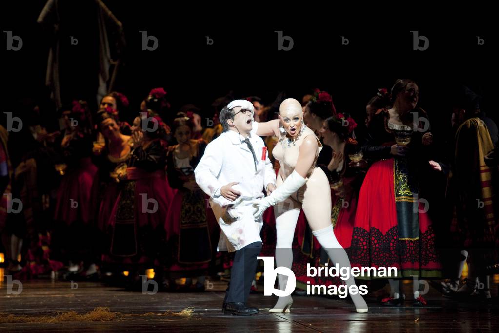 Laura Aikin performing Olympia. Les Tales d'Hoffmann, opera by Jacques Offenbach at the Opera Bastille, May 2010. Orchestra and choir of the Opera directed by Jesus Lopez Cobos and directed by Robert Carsen. Photography
