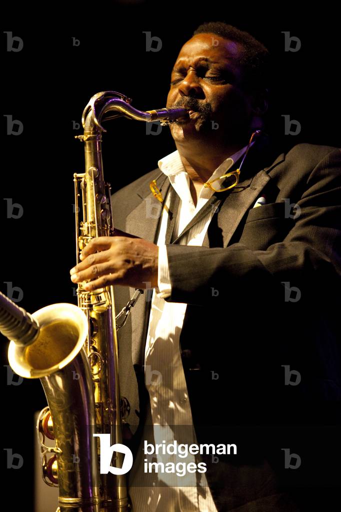 Concert by David Murray, saxophonist with The Roots and The Last Poets. Grande Halle de la Villette, Paris. Photography festival jazz a la villette 2010