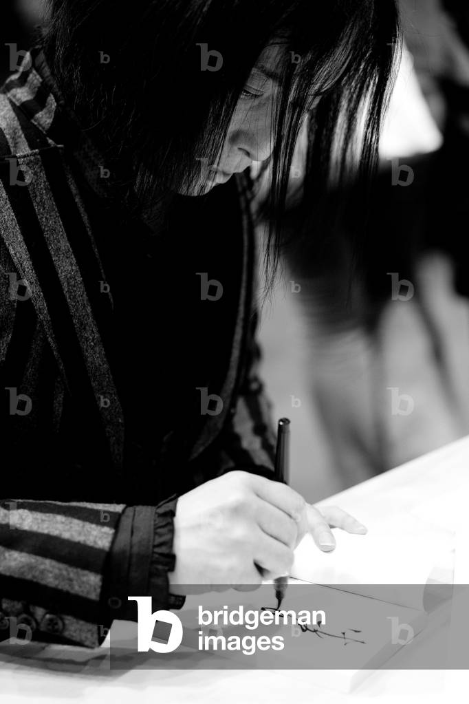 Portrait of the Japanese writer and realizer Hitonari Tsuji aka Jinsei Tsuji. March 2012