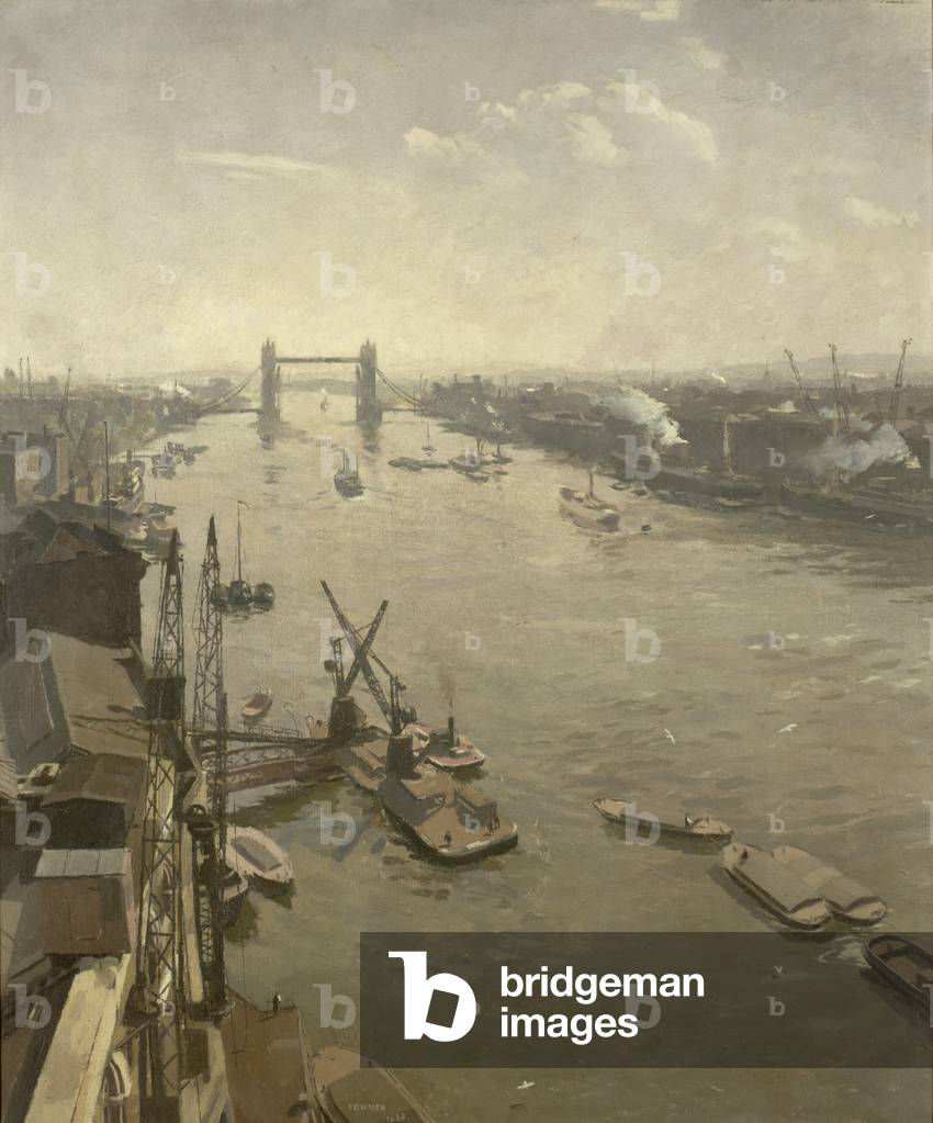 The Pool of London, 1935 (Öl auf Leinwand)