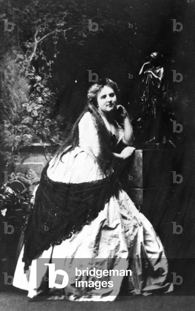 Katherine O'Shea as a young woman, playing the part of Badroulbadour in 'Aladdin' (b/w photo)