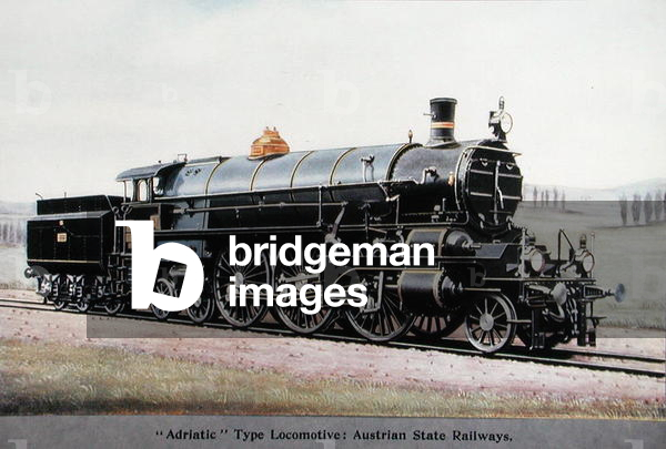 'Adriatic' Type Locomotive: Austrian State Railways, illustration from 'Locomotives of the World' by J.R. Howden (colour litho) published 1910
