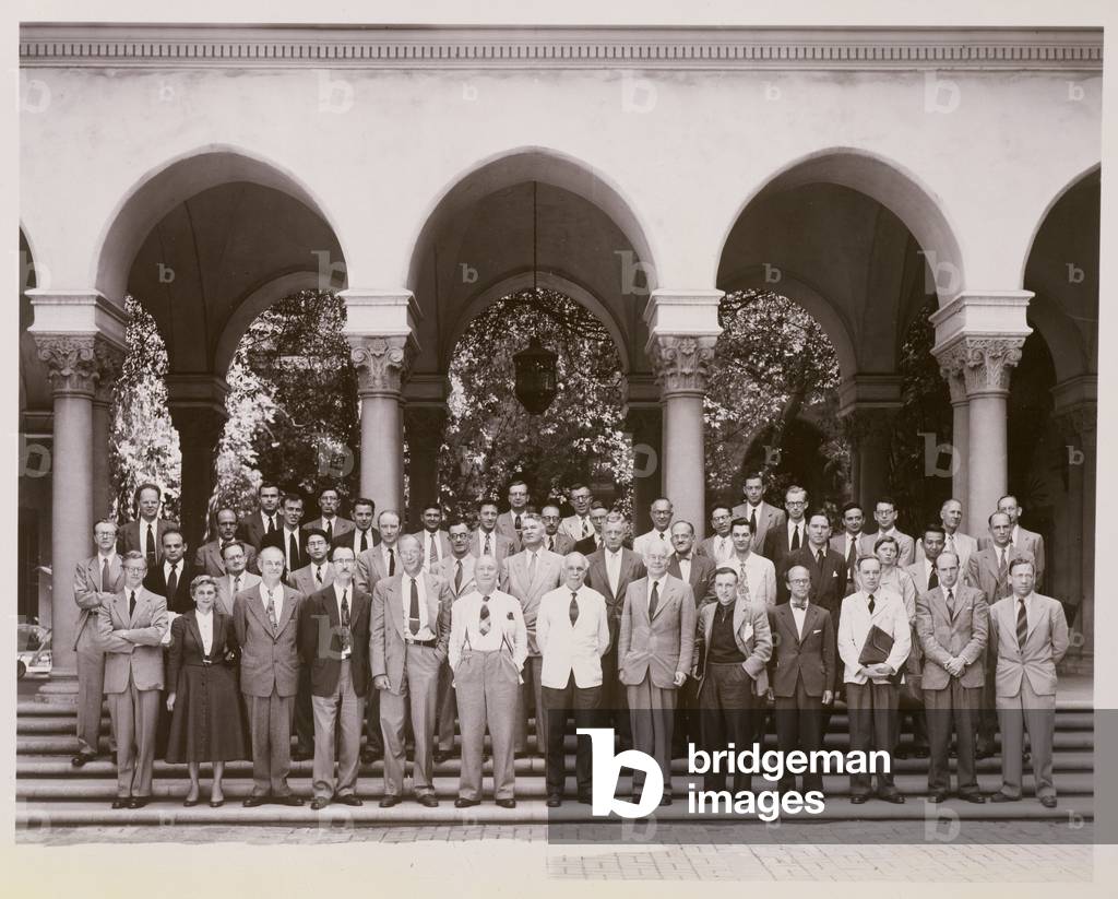 'Structure of Proteins' meeting at Pasadena (b/w photo)