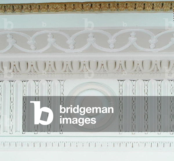 Faraday's electro-magnetic induction, detail from the frieze of the Royal Institution's Main Entrance, 1930 (plaster)
