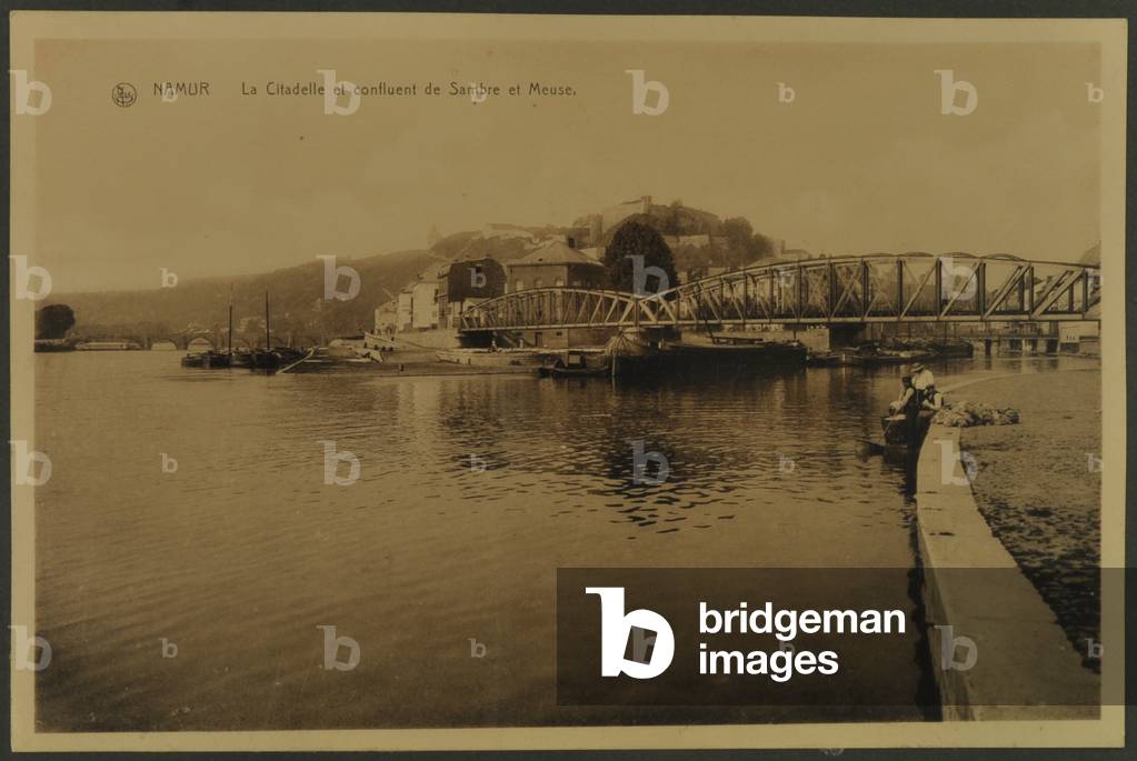 La Citadelle et confluent de Sambre et Meuse, Namur, c.1914 (postcard)