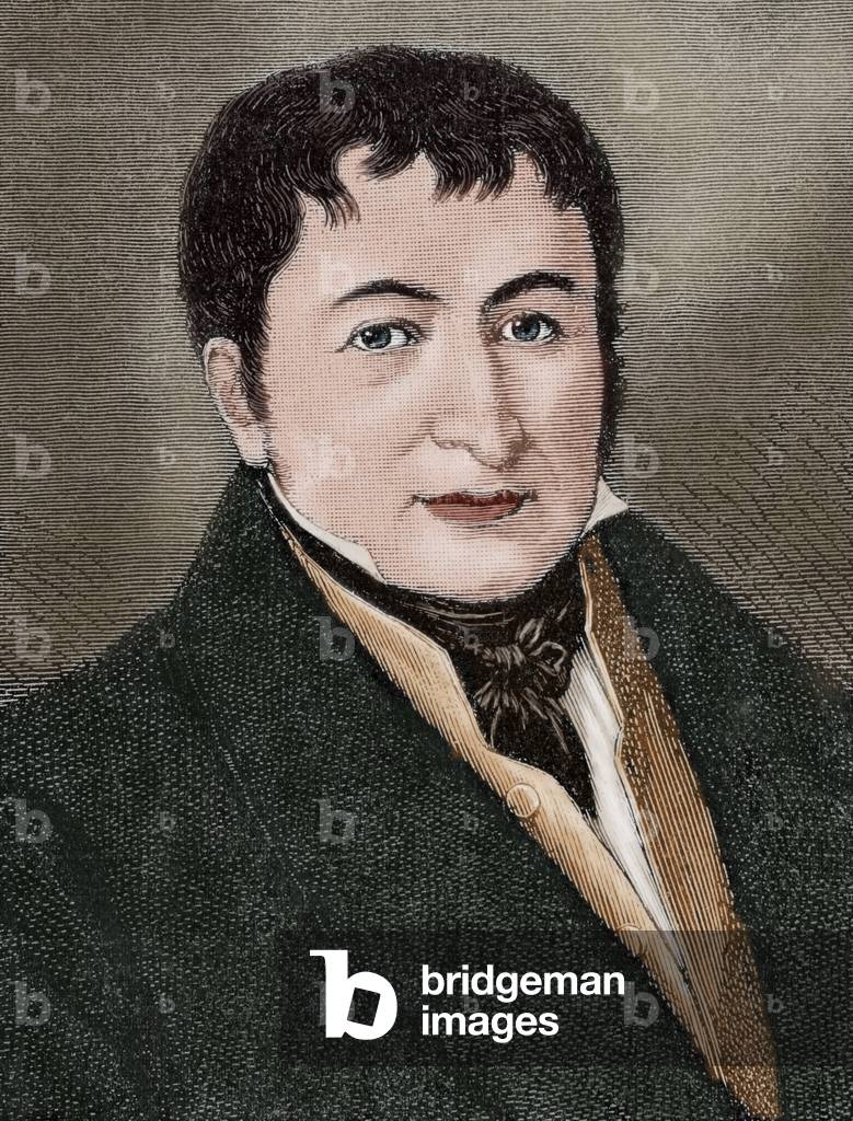Friedrich Koenig (1774-1833). Engraving. coloured.