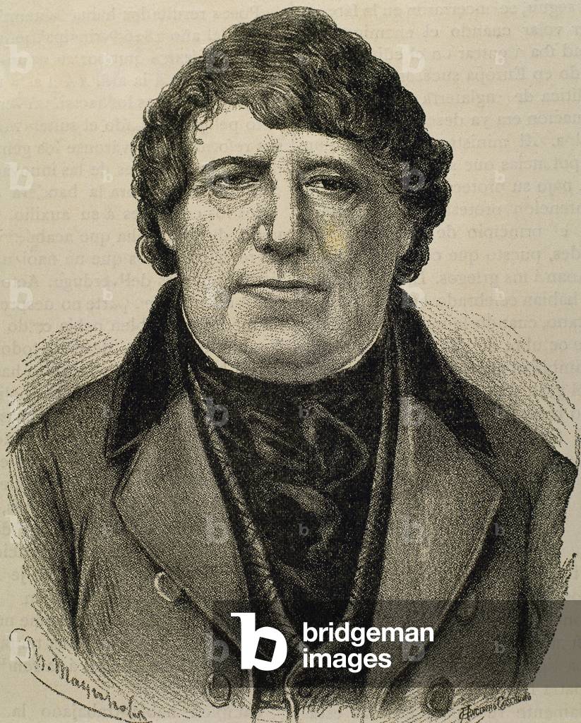 Portrait of Daniel O'Connell (1775-1847), Irish political leader (engraving)