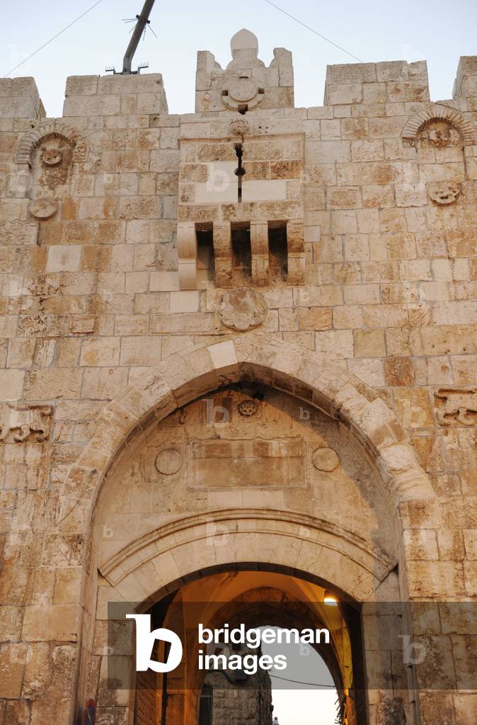 Israel. Jerusalem. Lion's Gate. Old City Walls.