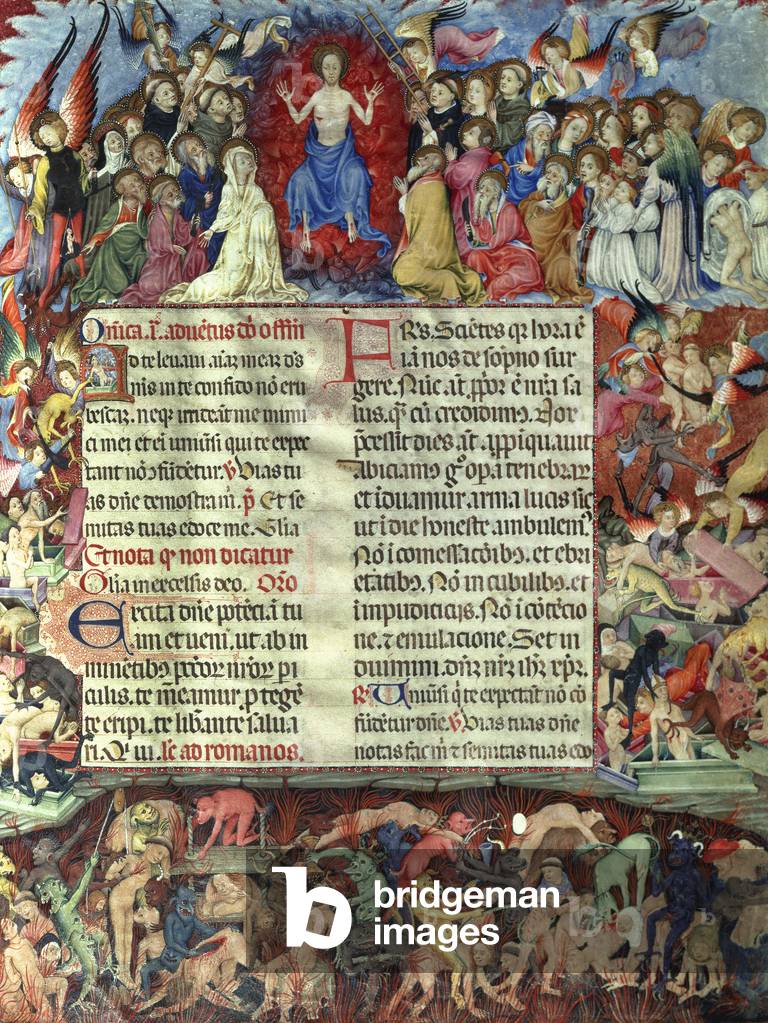 Last Judgment, Missal of St. Eulalia,  1st folio, 1403