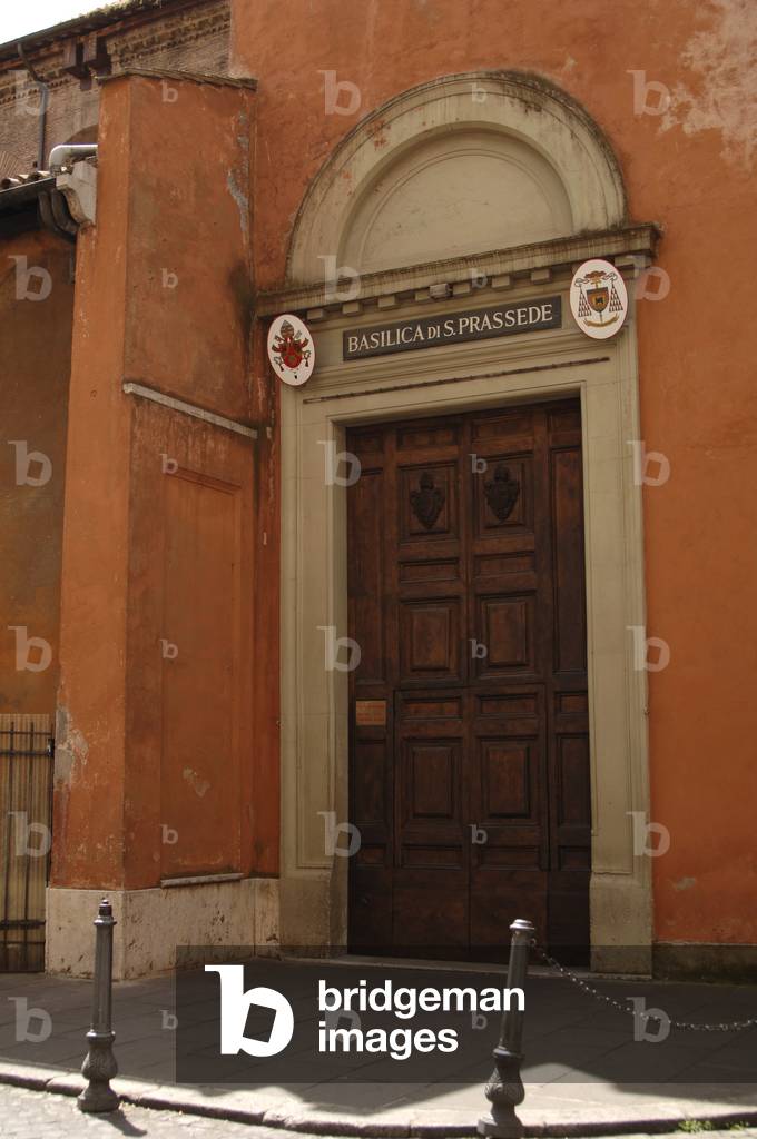 Italy. Rome. Basilica of Saint Praxedes. 8th-9th centuries. Entrance.