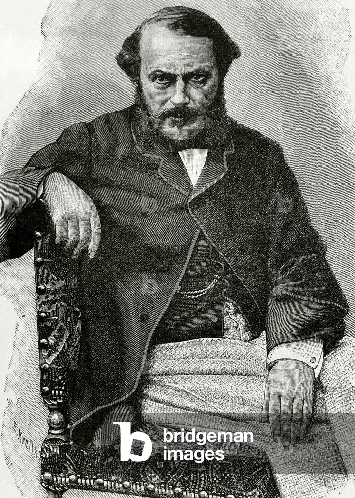 Portrait of Jean Gilbert Victor Fialin, duc de Persigny (1808-1872), French politician (engraving)