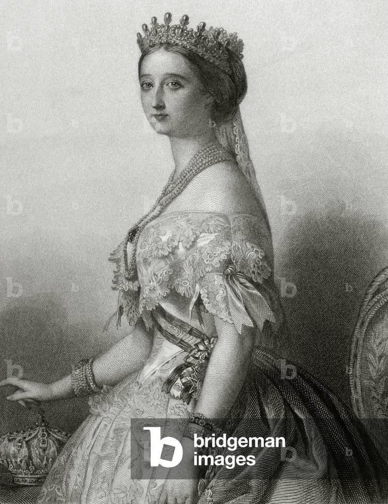 Portrait  of Eugenie de Montijo (1826-1920)(engraving)