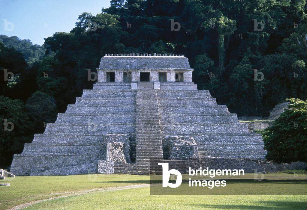Mexico, Palenque, Maya city, 7th-8th c, Temple of the Inscriptions (photo)