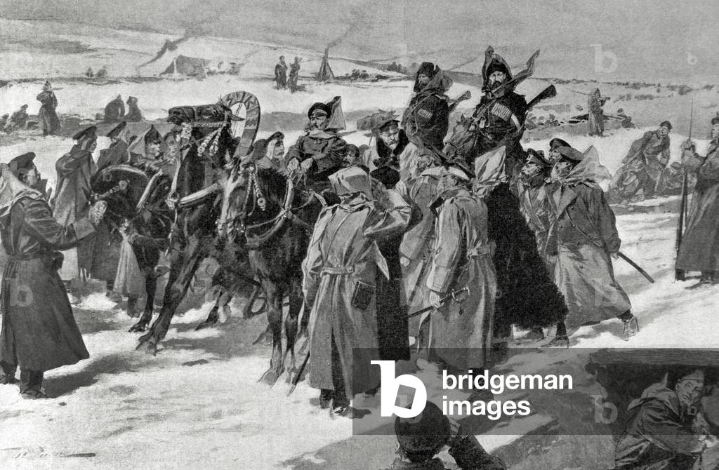 Russo-Japanese War 1904-05: Russian troops (engraving)