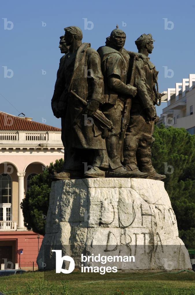 Albania. Shkodra.  Five National Heroes Monument.