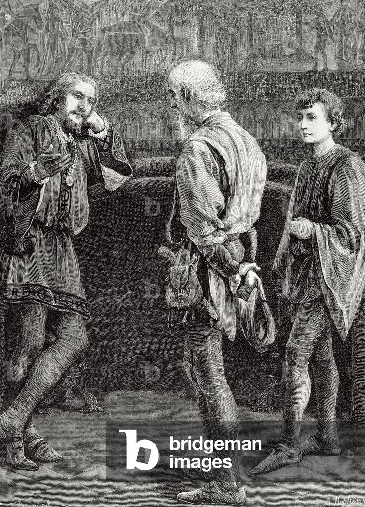 Scene of Hamlet by William Shakespeare (engraving)