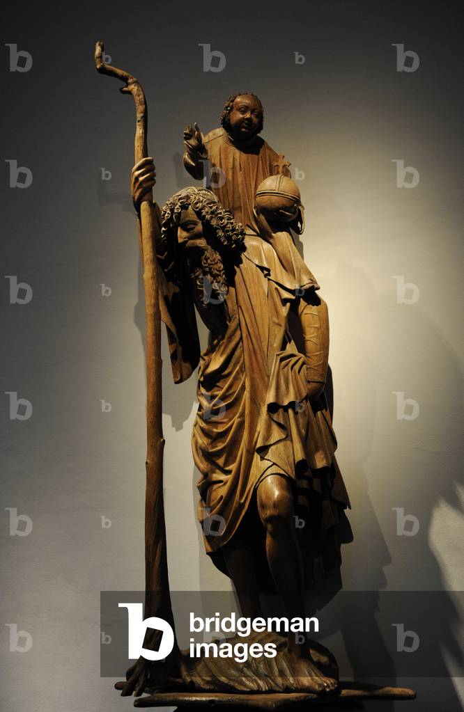 Saint Christopher by Hendrik Douwerman (1480-1543), around 1525. Wood. Catharijneconvent. Utrecht. Netherlands.