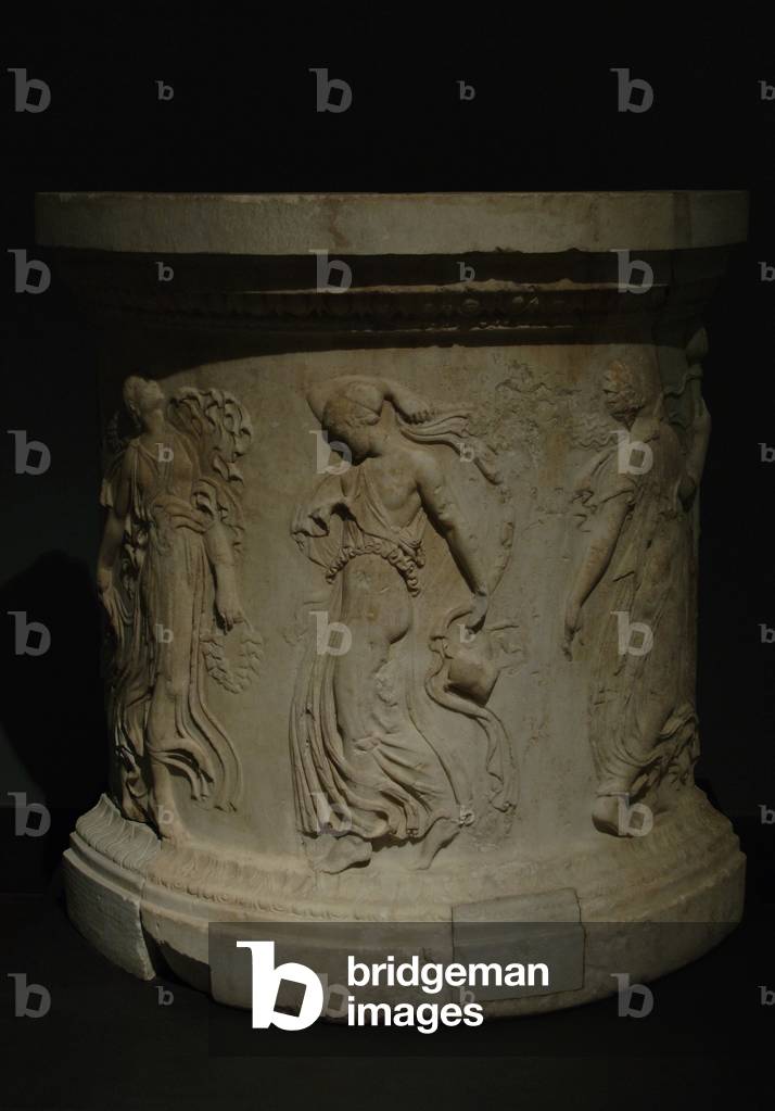 Base with maenads dancing.