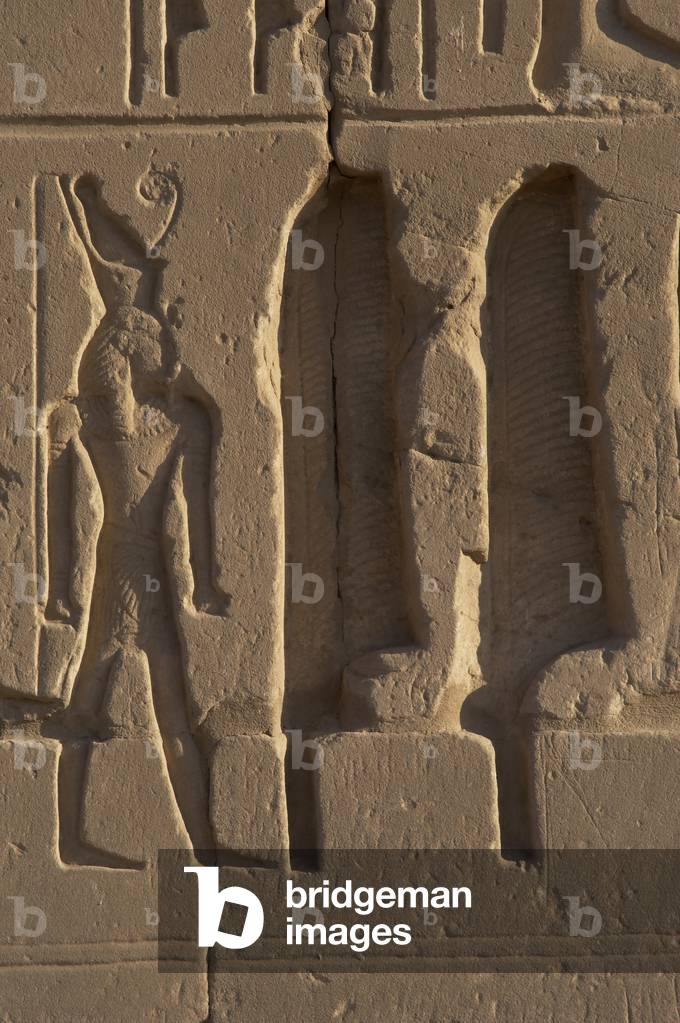 Egyptian Art. Karnak. Relief with two rushes.