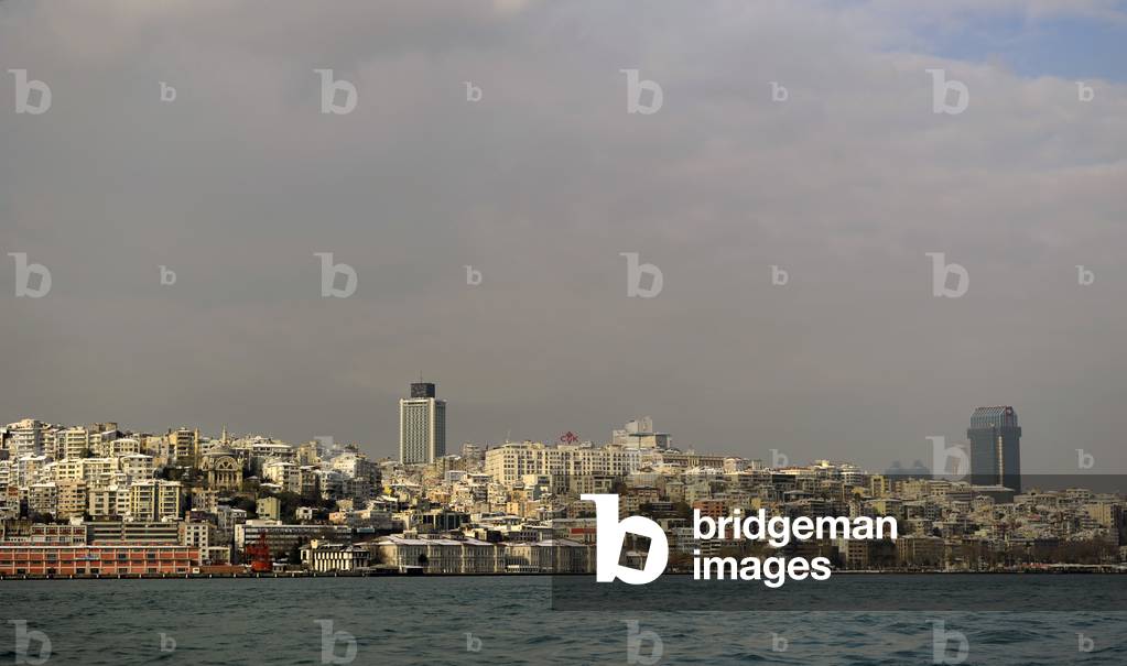 Turkey. Istanbul. Panoramic of district of Beyoglu, on the European side of city.