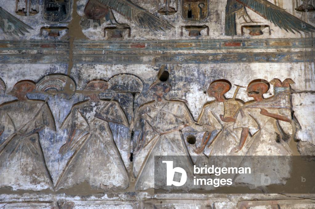 Temple of Ramses III. Priests. Egypt.