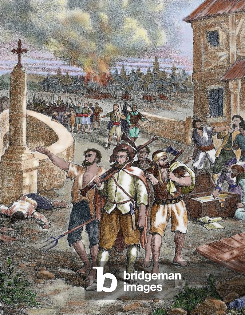 Spain. Valencia. The Revolt of the Brotherhoods. 1520-21 (illustration)