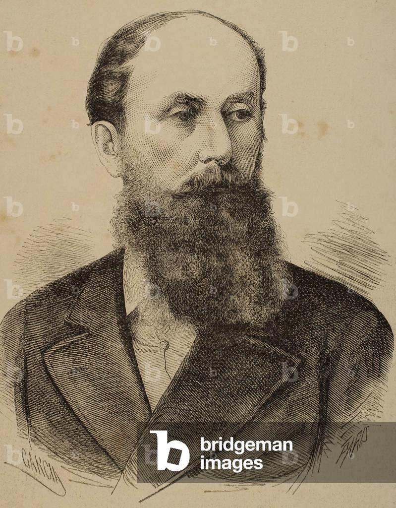 Portrait of Manuel Falco d'Adda, Spanish diplomat (engraving)