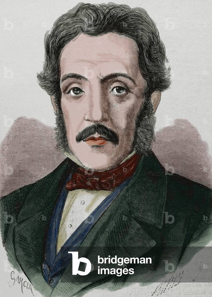 George de Lacy Evans (1787-1870). British Army general. Portrait. Colored engraving.