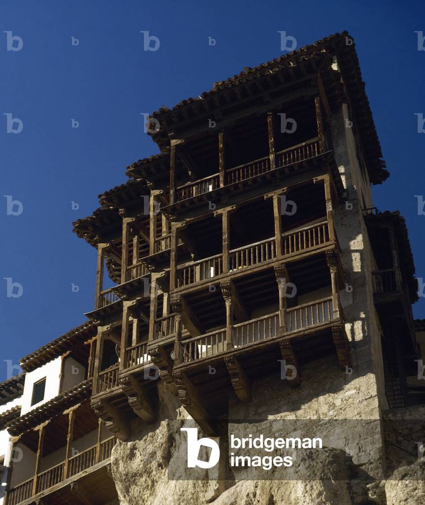 Spain. Castile-La Mancha. Cuenca. Hanging Houses. 15th century.