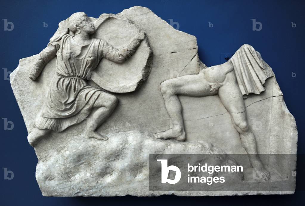 Relief with Amazonomachy. Athens, Greece. 2nd century AD (marble)