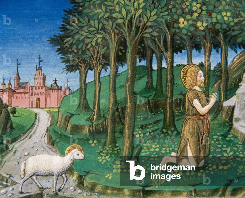 Saint John the Baptist in the Desert, Codex of Predis (1476), Royal Library, Turin, Italy