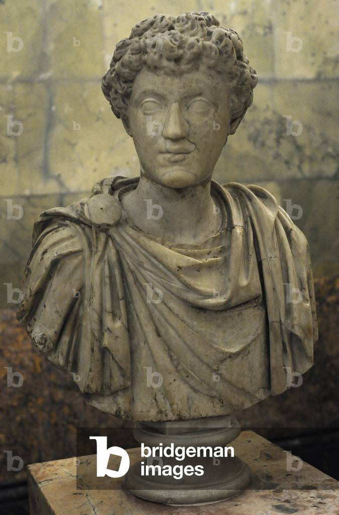 Bust of the young Roman Emperor Marcus Aurelius
