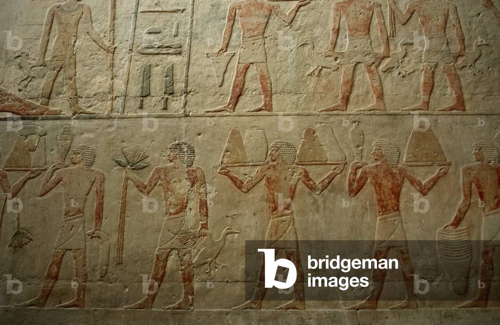 Egypt, Relief, Offering bearers, Mastaba of Ti, Egypt