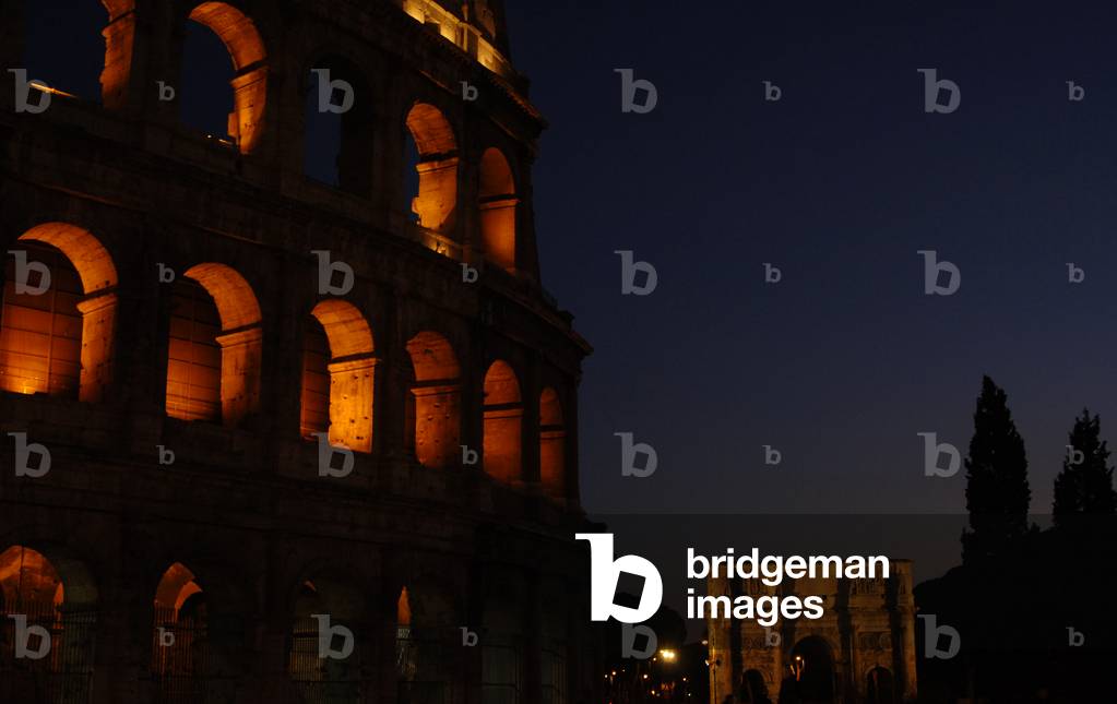 Italy. Rome. The Colosseum. 1st century A.C.  Nocturnal view.