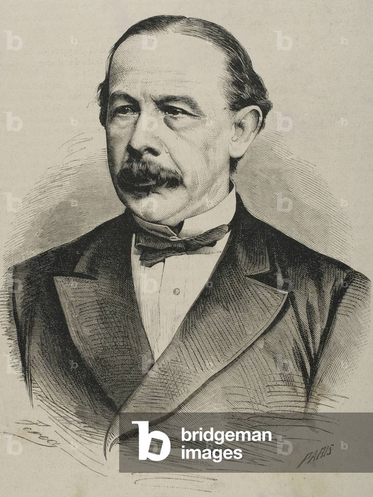 Portrait of Ignacio Jose Escobar, Politician and Spanish journalist, Portrait, Engraving