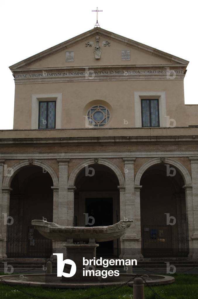 Italy. Rome. Basilica of Santa Maria in Domnica. Facade by Andrea Sansovino (1467-1529).