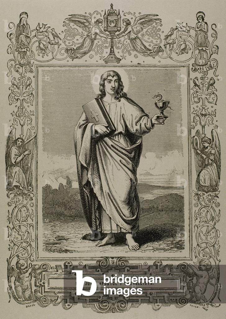 Saint John the Evangelist  (c. 1 AD - c. 100), author of the Gospel of John. 